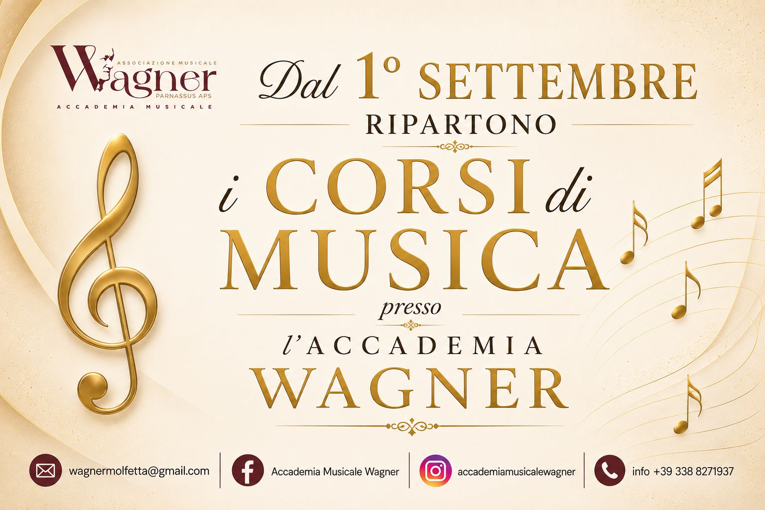 Corsi musicali Accademia Wagner 2026/2027